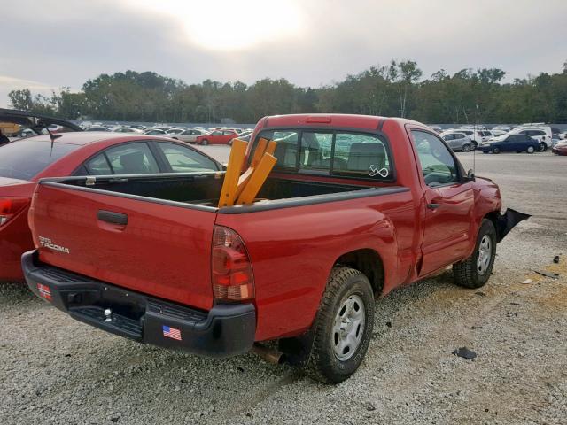 5TFNX4CN4DX020605 - 2013 TOYOTA TACOMA RED photo 4