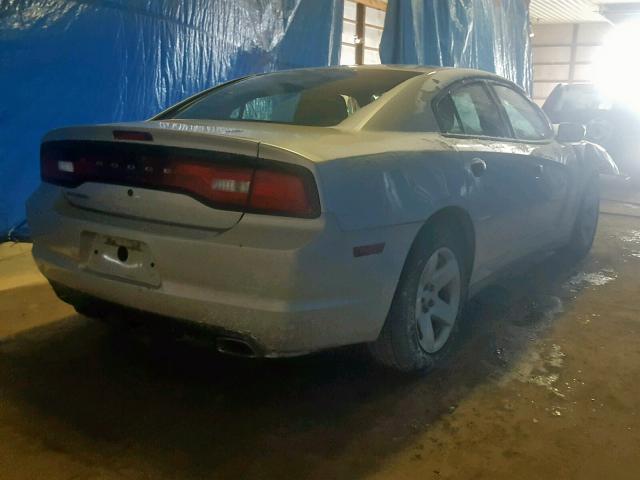 2C3CDXAT4DH677366 - 2013 DODGE CHARGER PO SILVER photo 4