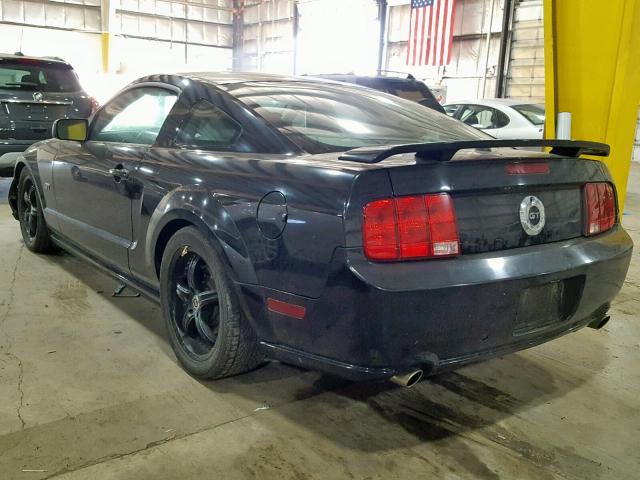 1ZVHT82H785138609 - 2008 FORD MUSTANG GT BLACK photo 3
