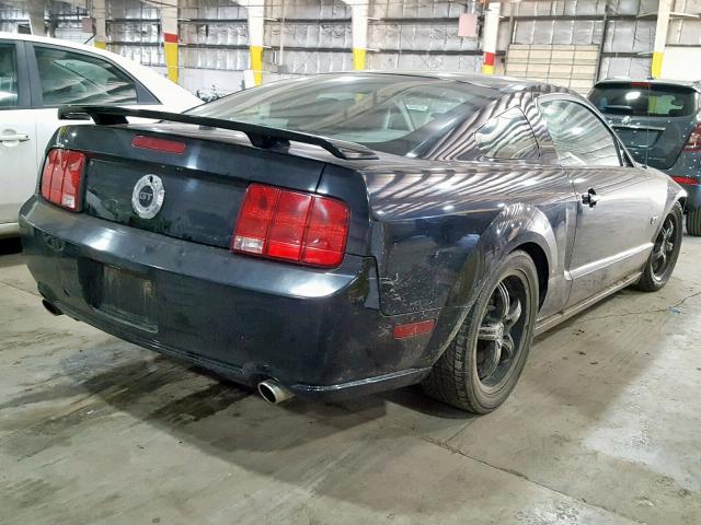 1ZVHT82H785138609 - 2008 FORD MUSTANG GT BLACK photo 4