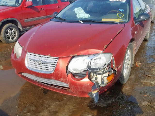 2C3HE66G11H659962 - 2001 CHRYSLER 300M MAROON photo 9