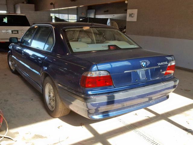 WBAGH83461DP27929 - 2001 BMW 740 IL BLUE photo 3