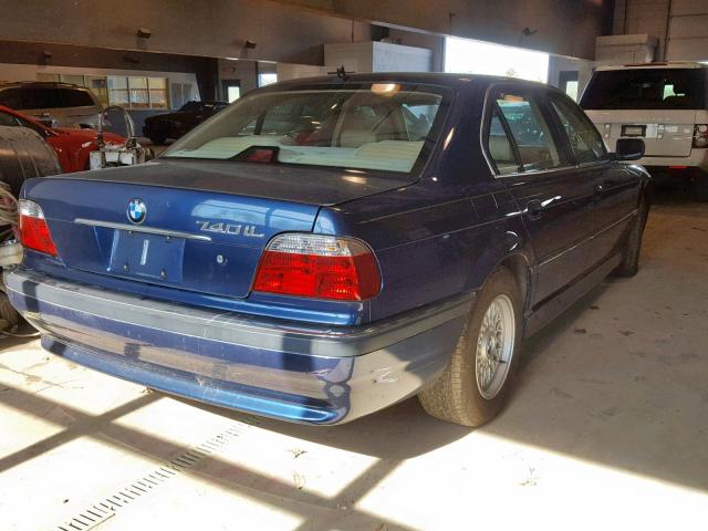 WBAGH83461DP27929 - 2001 BMW 740 IL BLUE photo 4