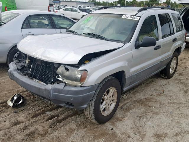 1J4GX48S42C262560 - 2002 JEEP GRAND CHER SILVER photo 2