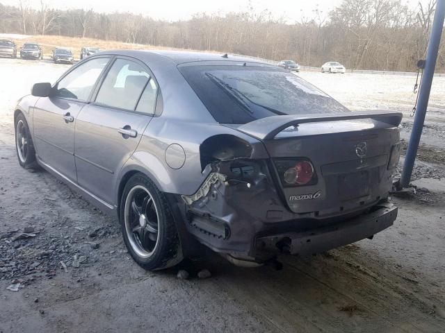 1YVHP84D075M58851 - 2007 MAZDA 6 S GRAY photo 3