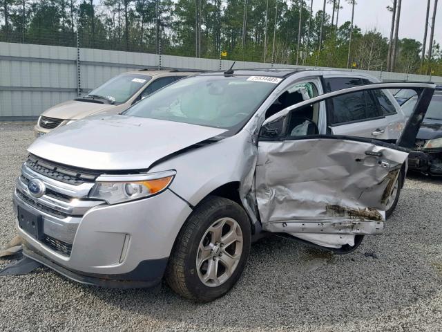 2FMDK3JC6BBA84070 - 2011 FORD EDGE SEL SILVER photo 2