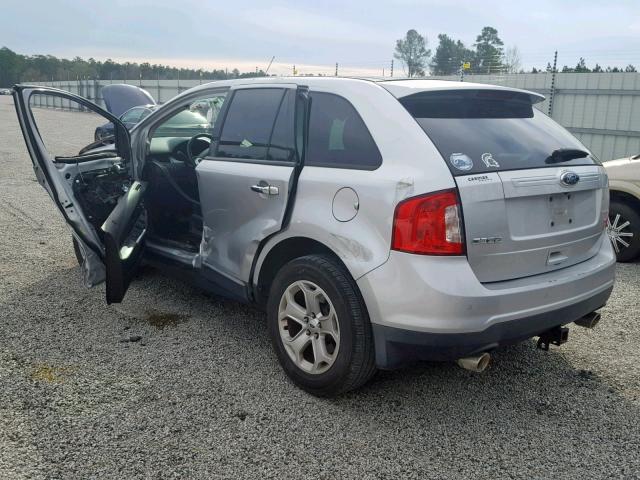 2FMDK3JC6BBA84070 - 2011 FORD EDGE SEL SILVER photo 3