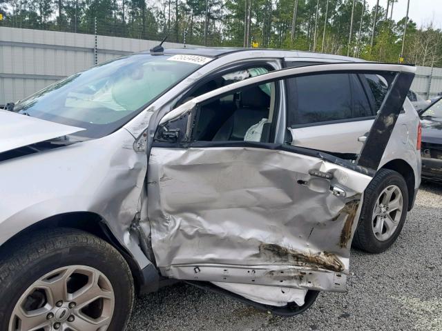 2FMDK3JC6BBA84070 - 2011 FORD EDGE SEL SILVER photo 9