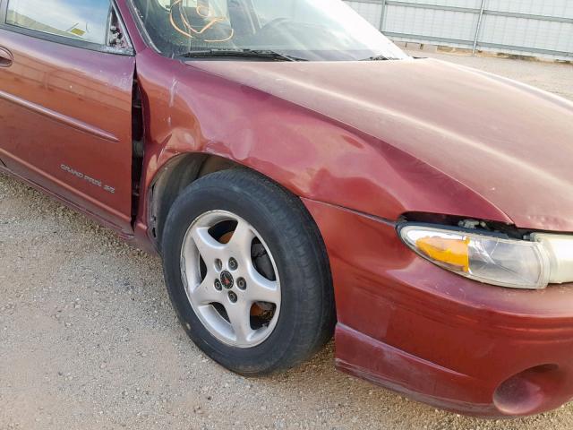 1G2WK52J62F279689 - 2002 PONTIAC GRAND PRIX 勃艮第红 照片 9