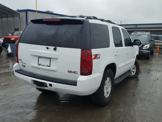 1GKFK13027J258535 - 2007 GMC YUKON WHITE photo 4