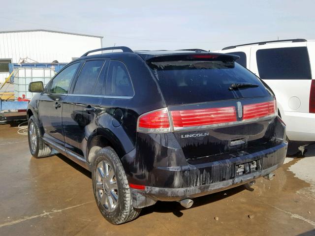 2LMDU68C38BJ03043 - 2008 LINCOLN MKX BLACK photo 3