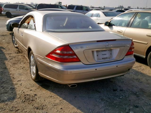 WDBPJ75J92A020927 - 2002 MERCEDES-BENZ CL 500 GOLD photo 3