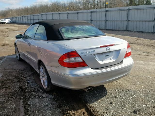 WDBTK56F89T108876 - 2009 MERCEDES-BENZ CLK 350 SILVER photo 3