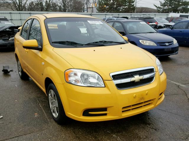 KL1TD56608B163393 - 2008 CHEVROLET AVEO BASE ყვითელი ფოტო 1