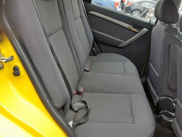 KL1TD56608B163393 - 2008 CHEVROLET AVEO BASE ყვითელი ფოტო 6