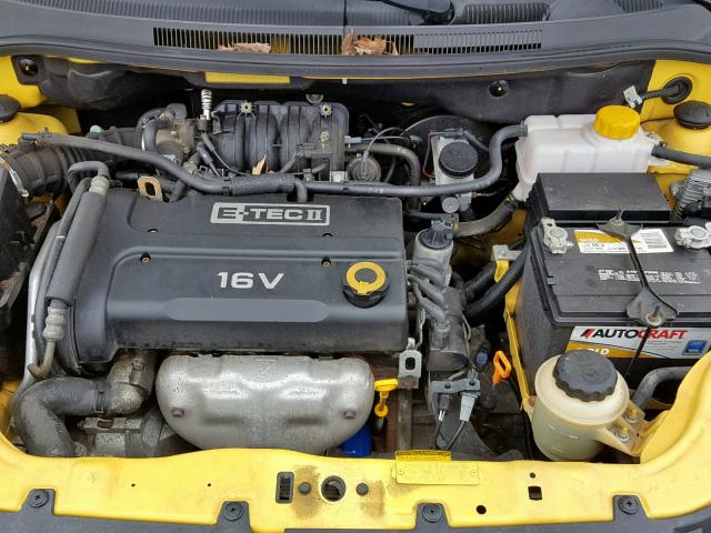 KL1TD56608B163393 - 2008 CHEVROLET AVEO BASE ყვითელი ფოტო 7