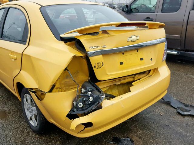 KL1TD56608B163393 - 2008 CHEVROLET AVEO BASE ყვითელი ფოტო 9