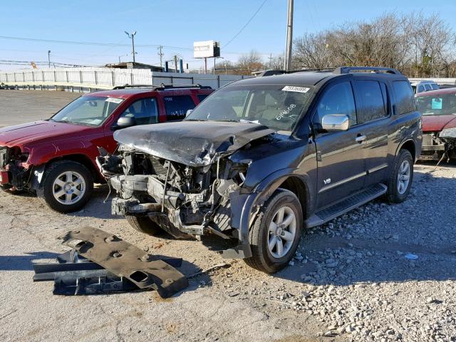 5N1AA08C78N619608 - 2008 NISSAN ARMADA SE BLACK photo 2