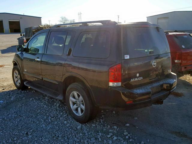 5N1AA08C78N619608 - 2008 NISSAN ARMADA SE BLACK photo 3