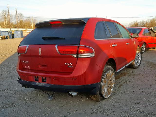 2LMDJ8JK0CBL02288 - 2012 LINCOLN MKX RED photo 4