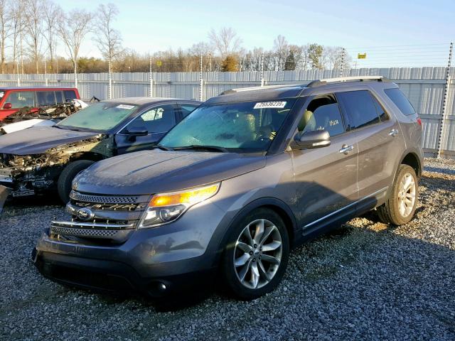 1FM5K7F84DGB75401 - 2013 FORD EXPLORER L GRAY photo 2