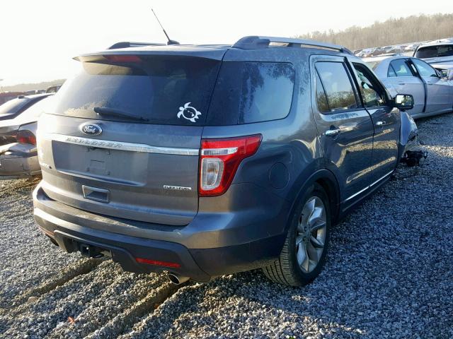 1FM5K7F84DGB75401 - 2013 FORD EXPLORER L GRAY photo 4