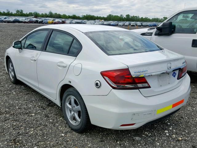 19XFB5F53DE000348 - 2013 HONDA CIVIC NATU WHITE photo 3