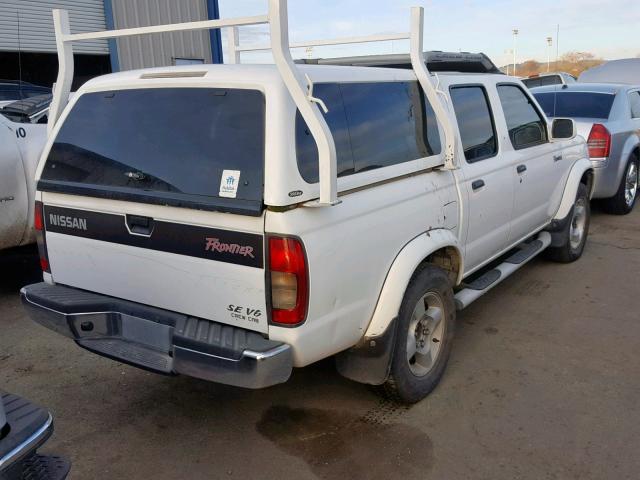 1N6ED27T3YC371599 - 2000 NISSAN FRONTIER C WHITE photo 4