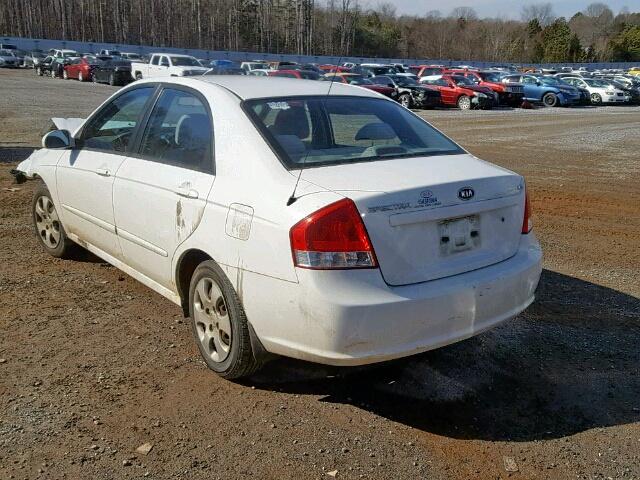 KNAFE221X95601247 - 2009 KIA SPECTRA EX WHITE photo 3