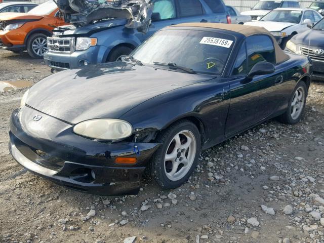 JM1NB353520234027 - 2002 MAZDA MX-5 MIATA BLACK photo 2