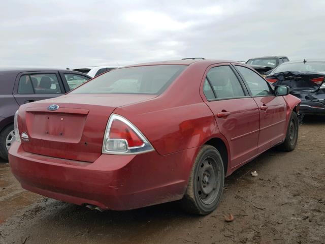 3FAHP06Z47R101840 - 2007 FORD FUSION S RED photo 4