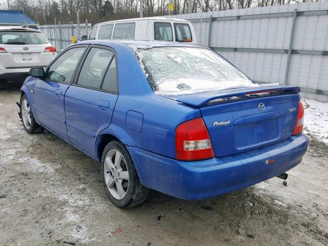 JM1BJ225231140351 - 2003 MAZDA PROTEGE DX BLUE photo 3