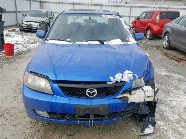 JM1BJ225231140351 - 2003 MAZDA PROTEGE DX BLUE photo 9