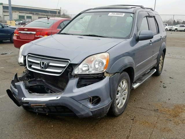 JHLRD78965C028384 - 2005 HONDA CR-V SE GRAY photo 2