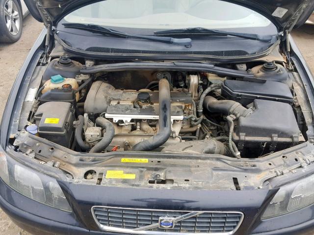 YV1RH58D922129358 - 2002 VOLVO S60 2.5T BLACK photo 7