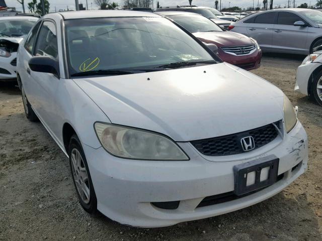 1HGEM22145L076288 - 2005 HONDA CIVIC DX V WHITE photo 1