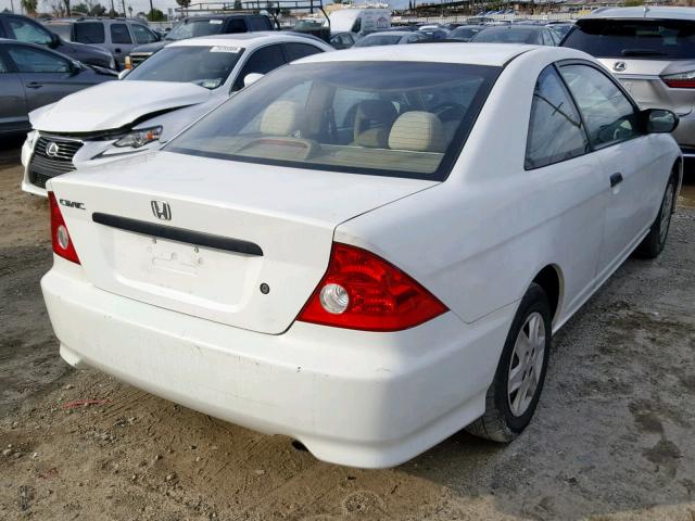 1HGEM22145L076288 - 2005 HONDA CIVIC DX V WHITE photo 4