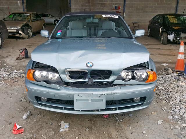 WBABS334X1JY57163 - 2001 BMW 325 CI GREEN photo 9