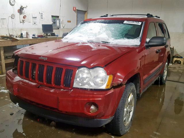 1J4GR48K25C508150 - 2005 JEEP GRAND CHER RED photo 2