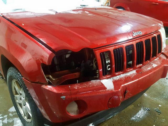 1J4GR48K25C508150 - 2005 JEEP GRAND CHER RED photo 9