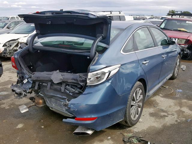 5NPE34AF6FH165778 - 2015 HYUNDAI SONATA SPO GRAY photo 4