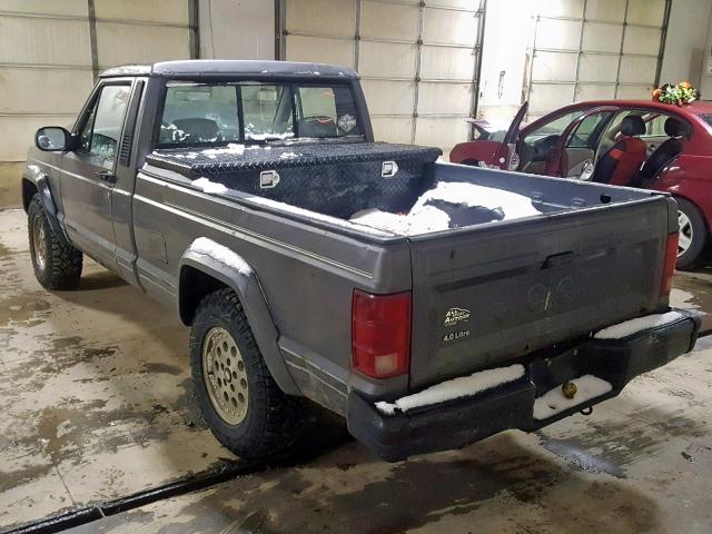 1J7FT66L1LL109721 - 1990 JEEP COMANCHE E GRAY photo 3