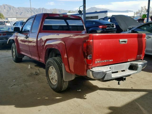 1GTDS196158174774 - 2005 GMC CANYON MAROON photo 3