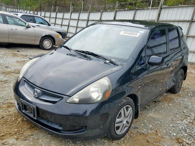 JHMGD38477S011327 - 2007 HONDA FIT BLACK photo 2