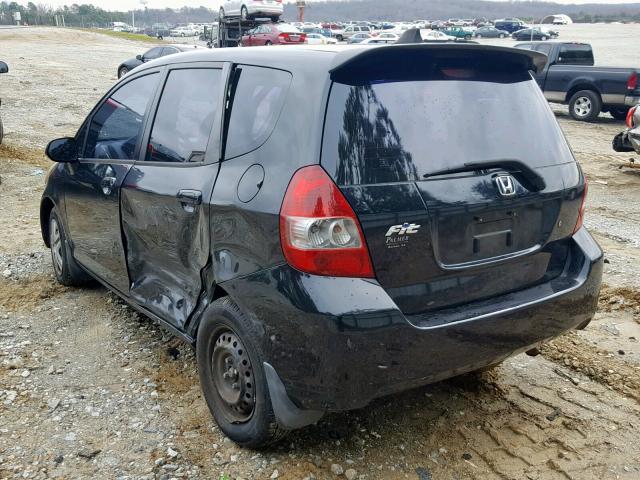 JHMGD38477S011327 - 2007 HONDA FIT BLACK photo 3