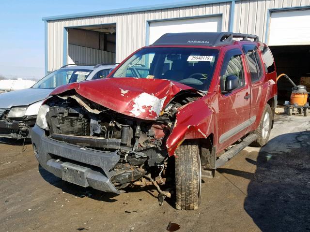 5N1AN08W95C646718 - 2005 NISSAN XTERRA OFF RED photo 2