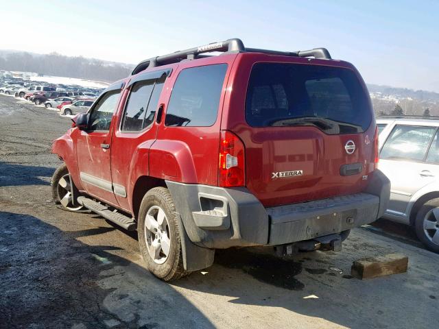 5N1AN08W95C646718 - 2005 NISSAN XTERRA OFF RED photo 3