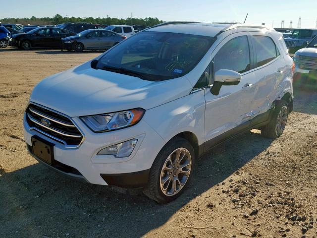 MAJ6P1WL7JC161738 - 2018 FORD ECOSPORT T WHITE photo 2