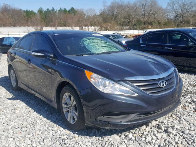 5NPEB4AC0EH881048 - 2014 HYUNDAI SONATA GLS BLUE photo 1