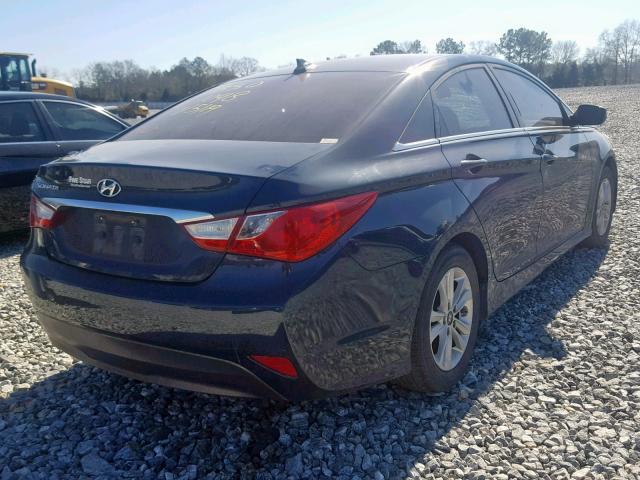 5NPEB4AC0EH881048 - 2014 HYUNDAI SONATA GLS BLUE photo 4